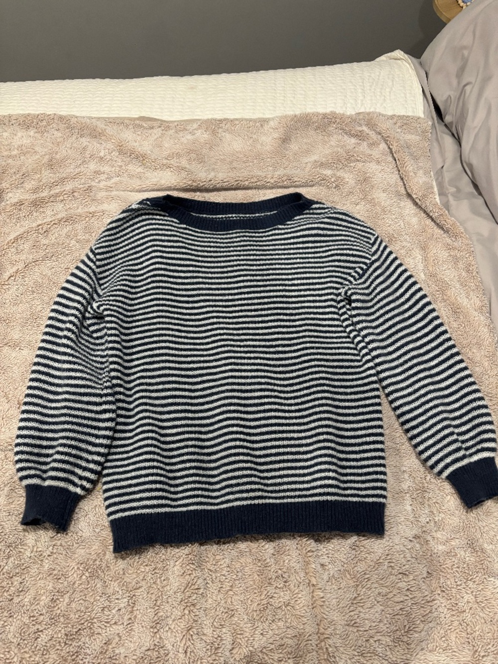 Striped Off Shoulder Sweater